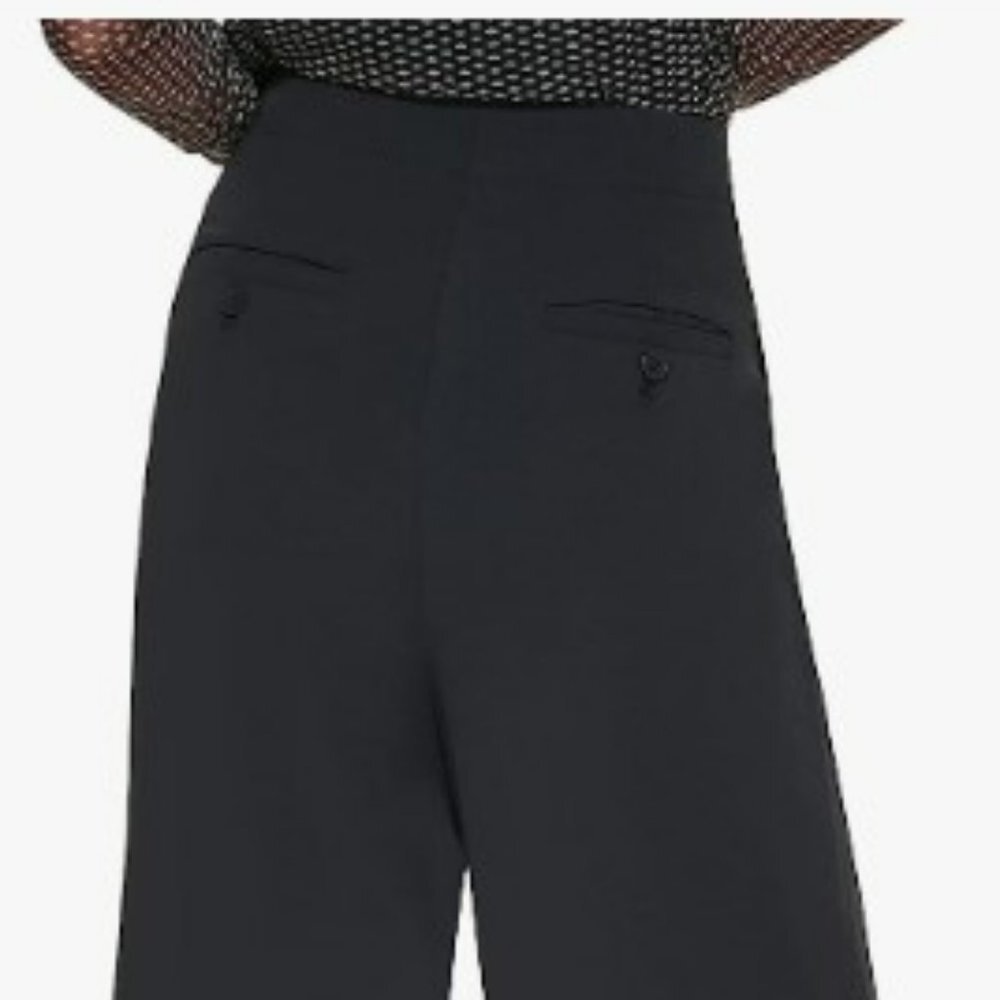DKNY Black Side-slit crop wide-leg pant, Size 12, NWOT - Picture 6 of 6